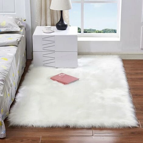 PREMIER Tapis Moelleux Ultra Doux En Peluche Longue Forme Rectangulaire Tapis En Laine En Fausse Peau De Mouton Pour Salon Chambre Balcon Tapis De Sol, S'Il Vous Plait Voir Le Tableau Des Tailles, Blanc, 30 X 30Cm - Blanc, 30 X 30Cm 1 PREMIER Tapis Moelleux Ultra Doux En Peluche Longue Forme Rectangulaire Tapis En Laine En Fausse Peau De Mouton Pour Salon Chambre Balcon Tapis De Sol, S'Il Vous Plait Voir Le Tableau Des Tailles, Blanc, 30 X 30Cm - Blanc, 30 X 30Cm