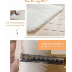 PREMIER Tapis Moelleux Ultra Doux En Peluche Longue Forme Rectangulaire Tapis En Laine En Fausse Peau De Mouton Pour Salon Chambre Balcon Tapis De Sol, S'Il Vous Plait Voir Le Tableau Des Tailles, Blanc, 30 X 30Cm - Blanc, 30 X 30Cm 9 PREMIER Tapis Moelleux Ultra Doux En Peluche Longue Forme Rectangulaire Tapis En Laine En Fausse Peau De Mouton Pour Salon Chambre Balcon Tapis De Sol, S'Il Vous Plait Voir Le Tableau Des Tailles, Blanc, 30 X 30Cm - Blanc, 30 X 30Cm -Tapis et paillasson Soldes 65390015 5