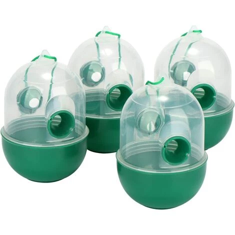 BENOBBY KIDS 4X Piège à Insectes En Plastique - Piège à Guêpes à Suspendre - Protection écologique Contre Les Guêpes, Les Mouches Et Les Frelons (4 Pièces - Transparent 12cm) 1 BENOBBY KIDS 4X Piège à Insectes En Plastique - Piège à Guêpes à Suspendre - Protection écologique Contre Les Guêpes, Les Mouches Et Les Frelons (4 Pièces - Transparent 12cm)
