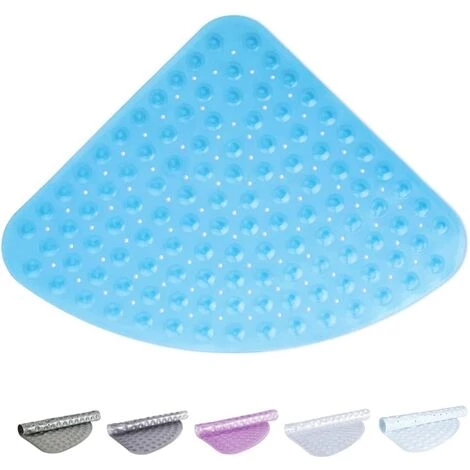 BENOBBY KIDS Tapis De Douche Incurvé Bleu 53 X 53 Cm | Antidérapant, Lavable En Machine | Tapis De Bain Quart De Cercle | Tapis De Douche Antidérapant Avec Ventouses Pour Enfants Et Personnes âgées 1 BENOBBY KIDS Tapis De Douche Incurvé Bleu 53 X 53 Cm | Antidérapant, Lavable En Machine | Tapis De Bain Quart De Cercle | Tapis De Douche Antidérapant Avec Ventouses Pour Enfants Et Personnes âgées