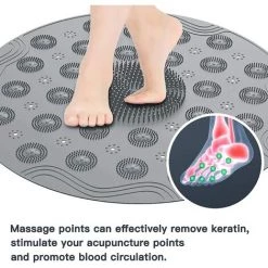 BENOBBY KIDS Tapis De Douche Rond Tapis De Bain Antidérapant Avec Ventouse, 46 × 46 CM (18,1 X 18,1 Inch), Tapis De Douche Doux Avec Trou De Drainage, En Silicone -Tapis et paillasson Soldes 65443373 4