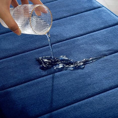 OSQI Tapis De Bain En Mousse à Mémoire De Forme Tapis De Bain Antidérapant Tapis De Bain Tapis De Douche Molleton De Corail Douceur Tapis De Bain Lavable Très Absorbant Tapis De Bain Pour Salle De Bain Cuisine Entrée 40x60 Cm Bleu Marine 5 OSQI Tapis De Bain En Mousse à Mémoire De Forme Tapis De Bain Antidérapant Tapis De Bain Tapis De Douche Molleton De Corail Douceur Tapis De Bain Lavable Très Absorbant Tapis De Bain Pour Salle De Bain Cuisine Entrée 40x60 Cm Bleu Marine – Image 5