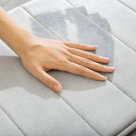 OSQI Tapis De Bain En Mousse à Mémoire De Forme Tapis De Bain Antidérapant Tapis De Bain Tapis De Douche Molleton De Corail Douceur Très Absorbant Tapis De Salle De Bain Lavable Tapis De Bain Pour Salle De Bain Cuisine Entrée 40x60 Cm Gris Clair 2 OSQI Tapis De Bain En Mousse à Mémoire De Forme Tapis De Bain Antidérapant Tapis De Bain Tapis De Douche Molleton De Corail Douceur Très Absorbant Tapis De Salle De Bain Lavable Tapis De Bain Pour Salle De Bain Cuisine Entrée 40x60 Cm Gris Clair – Image 2