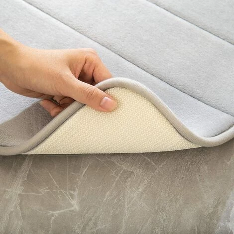 OSQI Tapis De Bain En Mousse à Mémoire De Forme Tapis De Bain Antidérapant Tapis De Bain Tapis De Douche Molleton De Corail Douceur Très Absorbant Tapis De Salle De Bain Lavable Tapis De Bain Pour Salle De Bain Cuisine Entrée 40x60 Cm Gris Clair 3 OSQI Tapis De Bain En Mousse à Mémoire De Forme Tapis De Bain Antidérapant Tapis De Bain Tapis De Douche Molleton De Corail Douceur Très Absorbant Tapis De Salle De Bain Lavable Tapis De Bain Pour Salle De Bain Cuisine Entrée 40x60 Cm Gris Clair – Image 3