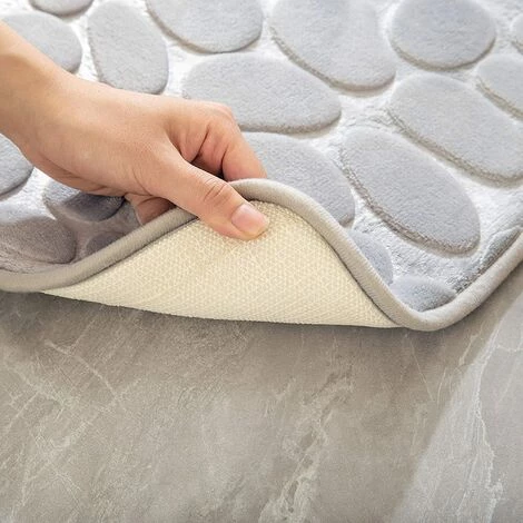 OSQI Tapis De Bain Tapis De Bain Antidérapant En Mousse à Mémoire De Forme Tapis De Bain Salle De Bain Tapis De Douche Molleton De Corail Douceur Tapis De Salle De Bain Lavable Très Absorbant Tapis De Bain Pour Salle De Bain Cuisine Entrée 40x60 Cm Gris Clair 3 OSQI Tapis De Bain Tapis De Bain Antidérapant En Mousse à Mémoire De Forme Tapis De Bain Salle De Bain Tapis De Douche Molleton De Corail Douceur Tapis De Salle De Bain Lavable Très Absorbant Tapis De Bain Pour Salle De Bain Cuisine Entrée 40x60 Cm Gris Clair – Image 3