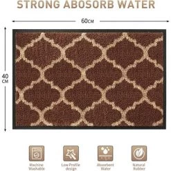 OSQI Paillasson D'intérieur 40 X 60 Cm, Tapis Noir, Tapis De Barrière Lavable, Tapis De Porte D'entrée Super Absorbant, Paillasson En Caoutchouc Antidérapant, Tapis D'entrée Robuste Anti-salissures 9 OSQI Paillasson D'intérieur 40 X 60 Cm, Tapis Noir, Tapis De Barrière Lavable, Tapis De Porte D'entrée Super Absorbant, Paillasson En Caoutchouc Antidérapant, Tapis D'entrée Robuste Anti-salissures -Tapis et paillasson Soldes 65503137 5