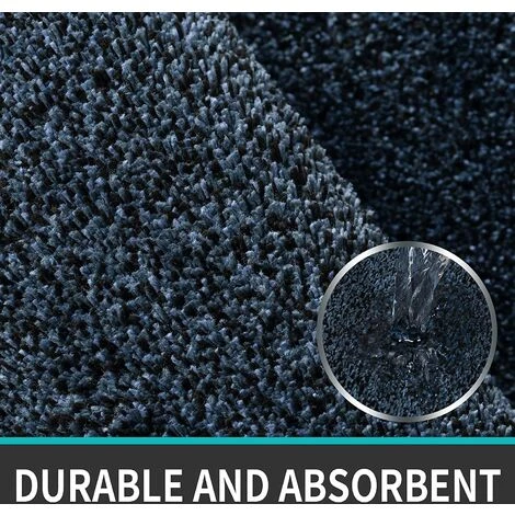OSQI Paillasson Anti-salissures, Tapis Anti-dérapant Pour Intérieur Et Extérieur, Tapis D'entrée Super Absorbant, Lavable En Machine, Tapis De Sol Doux (bleu-noir, 50 X 80 Cm) 3 OSQI Paillasson Anti-salissures, Tapis Anti-dérapant Pour Intérieur Et Extérieur, Tapis D'entrée Super Absorbant, Lavable En Machine, Tapis De Sol Doux (bleu-noir, 50 X 80 Cm) – Image 3