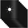 OSQI Lot De 8 Housses Réutilisables Pour Brûleur De Cuisinière à Gaz, Protection D'écran Pour Cuisinière à Gaz, Tampon Antiadhésif, Facile à Nettoyer, Pour Les Familles, Les écoles, Les Restaurants, Etc. Noir