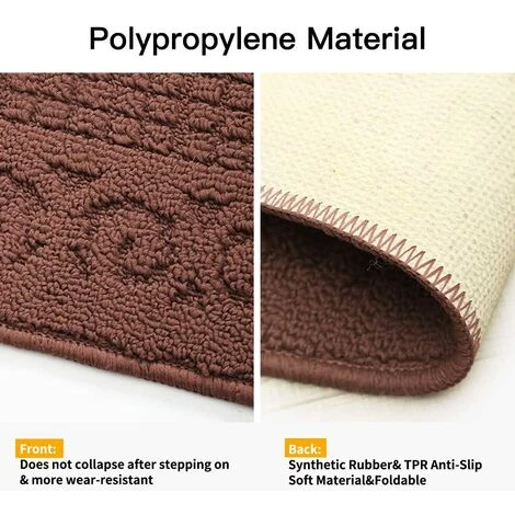 OSQI Tapis D'entrée D'intérieur, Tapis Antidérapant Durable, Paillasson D'intérieur, Tapis Absorbants, Tapis D'entrée, Paillassons Pour Entrée Lavable En Machine 40 * 63 Cm, Marron 3 OSQI Tapis D'entrée D'intérieur, Tapis Antidérapant Durable, Paillasson D'intérieur, Tapis Absorbants, Tapis D'entrée, Paillassons Pour Entrée Lavable En Machine 40 * 63 Cm, Marron – Image 3