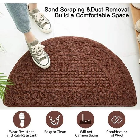 OSQI Tapis D'entrée D'intérieur, Tapis Antidérapant Durable, Paillasson D'intérieur, Tapis Absorbants, Tapis D'entrée, Paillassons Pour Entrée Lavable En Machine 40 * 63 Cm, Marron 5 OSQI Tapis D'entrée D'intérieur, Tapis Antidérapant Durable, Paillasson D'intérieur, Tapis Absorbants, Tapis D'entrée, Paillassons Pour Entrée Lavable En Machine 40 * 63 Cm, Marron – Image 5