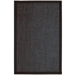 STORES DECO Tapis En Vinyle Deblon Avec Ganse, Tapis En PVC Antidérapant Et Résistant, Noir, 60 X 90cm