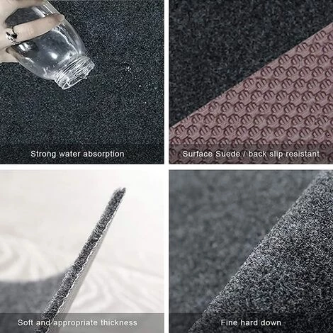 FR-LIFE BR-Vie Tapis De Porte,Noir Anthracite Paillasson antiderapant Et Absorbant 40x60 Cm,Tapis Entrée Intérieur Et Exterieur,Tapis De Porte Lavable & Ultra Absorbant Pour Couloir, Cuisine, Chambr 3 FR-LIFE BR-Vie Tapis De Porte,Noir Anthracite Paillasson antiderapant Et Absorbant 40x60 Cm,Tapis Entrée Intérieur Et Exterieur,Tapis De Porte Lavable & Ultra Absorbant Pour Couloir, Cuisine, Chambr – Image 3