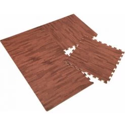 Mousse EVA Valetti, Impression Bois Foncé Sous Les Carreaux