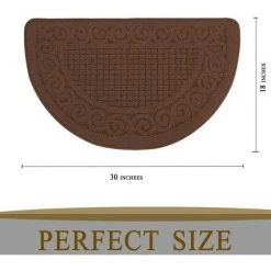 BAICCCF Paillasson Et Tapis D'entrée Paillasson D'intérieur Demi-rond 45,7 X 76,2 Cm/45 X 76 Cm, Tapis D'entrée Lavable En Machine Antidérapant Pour Porte Avant/arrière, Tapis De Sol D'entrée Absorbant à Profil Bas Demi-cercle, Tapis De Bienvenue Pour Chaussures 8 BAICCCF Paillasson Et Tapis D'entrée Paillasson D'intérieur Demi-rond 45,7 X 76,2 Cm/45 X 76 Cm, Tapis D'entrée Lavable En Machine Antidérapant Pour Porte Avant/arrière, Tapis De Sol D'entrée Absorbant à Profil Bas Demi-cercle, Tapis De Bienvenue Pour Chaussures -Tapis et paillasson Soldes 65748682 4