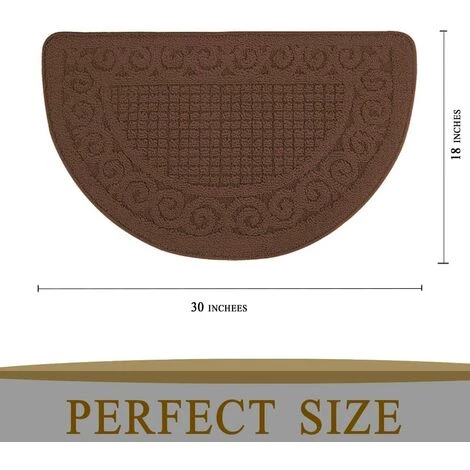 BAICCCF Paillasson Et Tapis D'entrée Paillasson D'intérieur Demi-rond 45,7 X 76,2 Cm/45 X 76 Cm, Tapis D'entrée Lavable En Machine Antidérapant Pour Porte Avant/arrière, Tapis De Sol D'entrée Absorbant à Profil Bas Demi-cercle, Tapis De Bienvenue Pour Chaussures 4 BAICCCF Paillasson Et Tapis D'entrée Paillasson D'intérieur Demi-rond 45,7 X 76,2 Cm/45 X 76 Cm, Tapis D'entrée Lavable En Machine Antidérapant Pour Porte Avant/arrière, Tapis De Sol D'entrée Absorbant à Profil Bas Demi-cercle, Tapis De Bienvenue Pour Chaussures – Image 4