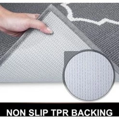 BAICCCF Paillasson Et Tapis D'entrée Paillasson D'intérieur, 20 X 32 Pouces/50 X 80 Cm, Tapis D'entrée Anti-dérapant Absorbant Résistant à La Saleté, Tapis De Sol Intérieur Lavable En Machine à Profil Bas Pour Entrée, Treillis Gris - Treillis Gris 8 BAICCCF Paillasson Et Tapis D'entrée Paillasson D'intérieur, 20 X 32 Pouces/50 X 80 Cm, Tapis D'entrée Anti-dérapant Absorbant Résistant à La Saleté, Tapis De Sol Intérieur Lavable En Machine à Profil Bas Pour Entrée, Treillis Gris - Treillis Gris -Tapis et paillasson Soldes 65748763 4