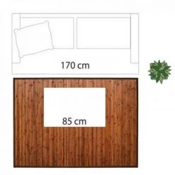 EASY Tapis Bambou Latte L Ch120x170, Marron -Tapis et paillasson Soldes 65776614 3