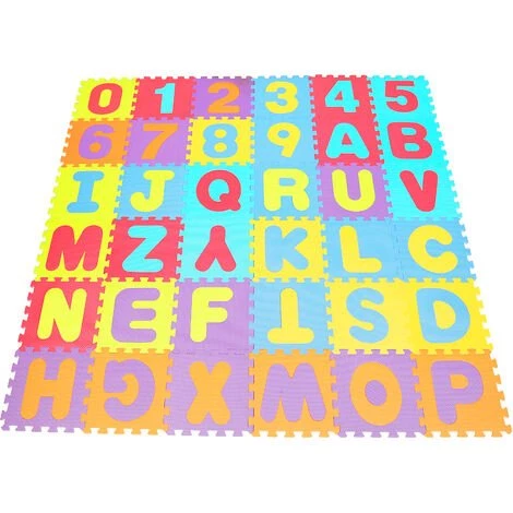OOBEST 32*32*0.9cm Tapis Puzzle En Mousse - Alphabet + Numéro - Enfants 1 OOBEST 32*32*0.9cm Tapis Puzzle En Mousse - Alphabet + Numéro - Enfants