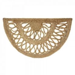 EASY Tapis Jute Arc Dentel 80x40, Beige Lin