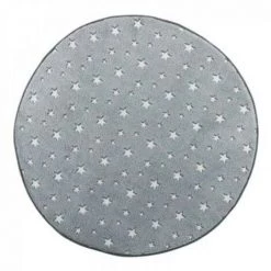 LC Tapis Rond, Gris, Diamètre 90 Cm, Flanelle Unie Ph