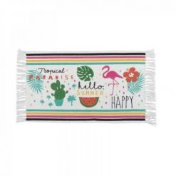 LC Tapis Rectangle A Franges, 80x50x0.5, Coton Imprim