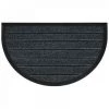 LC Tapis D'entrée Demi-lune, Gris 45 X 75 Cm, Pvc Gra