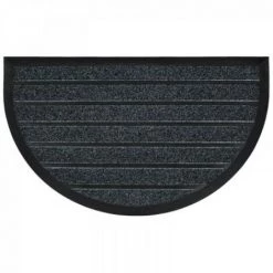 LC Tapis D'entrée Demi-lune, Gris 45 X 75 Cm, Pvc Gra