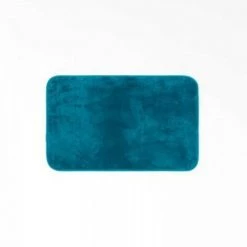 LC Tapis Rectangle, Bleu, 50x80x0.5, Flanelle Unie, F