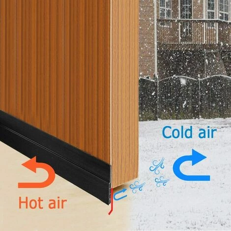 MERéTéET Porte Bas Joint Strip - Autocollant Sous Porte Coupe-Bise Bise, Anti-Bruit, Anti-Bug En Noir 2 MERéTéET Porte Bas Joint Strip - Autocollant Sous Porte Coupe-Bise Bise, Anti-Bruit, Anti-Bug En Noir – Image 2