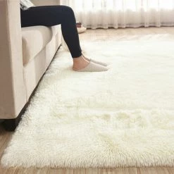 LUCKY-88 Tapis Chambre Salon Blanc écru, 160*230 Poil Long 9 LUCKY-88 Tapis Chambre Salon Blanc écru, 160*230 Poil Long -Tapis et paillasson Soldes 65806311 5