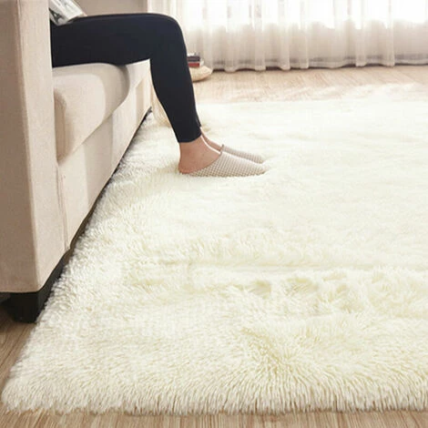 LUCKY-88 Tapis Chambre Salon Blanc écru, 160*230 Poil Long 5 LUCKY-88 Tapis Chambre Salon Blanc écru, 160*230 Poil Long – Image 5