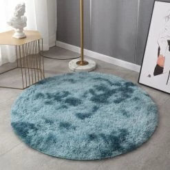 BDD Tapis Furry Round Design Moderne Intérieur Anti-dérapant Décor Moderne Super Doux En Peluche Maison Tapis De Chambre Tapis De Soins Infirmiers