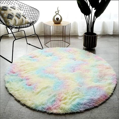 BDD Tapis Furry Round Design Moderne Intérieur Anti-dérapant Décor Moderne Super Doux En Peluche Maison Tapis De Chambre Tapis De Soins Infirmiers 1 BDD Tapis Furry Round Design Moderne Intérieur Anti-dérapant Décor Moderne Super Doux En Peluche Maison Tapis De Chambre Tapis De Soins Infirmiers