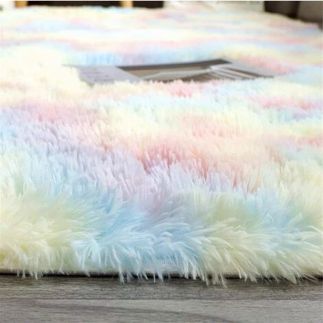 BDD Tapis Furry Round Design Moderne Intérieur Anti-dérapant Décor Moderne Super Doux En Peluche Maison Tapis De Chambre Tapis De Soins Infirmiers 3 BDD Tapis Furry Round Design Moderne Intérieur Anti-dérapant Décor Moderne Super Doux En Peluche Maison Tapis De Chambre Tapis De Soins Infirmiers – Image 3