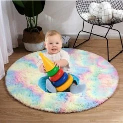 BDD Tapis Furry Round Design Moderne Intérieur Anti-dérapant Décor Moderne Super Doux En Peluche Maison Tapis De Chambre Tapis De Soins Infirmiers 8 BDD Tapis Furry Round Design Moderne Intérieur Anti-dérapant Décor Moderne Super Doux En Peluche Maison Tapis De Chambre Tapis De Soins Infirmiers -Tapis et paillasson Soldes 65905932 4