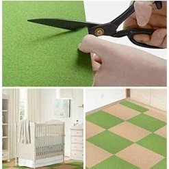 LangRay Tapis De Sol Pour Chambre à Coucher Tapis De Protection Lavable Coussin D'épissure Sans Colle Tapis De Cuisine Anti-huile - Gris Clair 28cm * 28cm -Tapis et paillasson Soldes 65920620 4