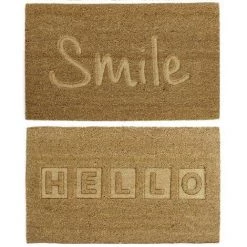 BRICOMARTEAU Paillasson DKD Home Decor Fibre Naturel (2 Pcs) (75 X 45 X 2 Cm)