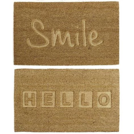 BRICOMARTEAU Paillasson DKD Home Decor Fibre Naturel (2 Pcs) (75 X 45 X 2 Cm) 1 BRICOMARTEAU Paillasson DKD Home Decor Fibre Naturel (2 Pcs) (75 X 45 X 2 Cm)