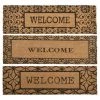 BRICOMARTEAU Paillasson DKD Home Decor Noir PVC Fibre (3 Pcs) (75 X 25 X 1.5 Cm)