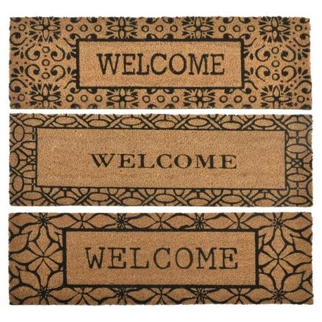 BRICOMARTEAU Paillasson DKD Home Decor Noir PVC Fibre (3 Pcs) (75 X 25 X 1.5 Cm) 1 BRICOMARTEAU Paillasson DKD Home Decor Noir PVC Fibre (3 Pcs) (75 X 25 X 1.5 Cm)