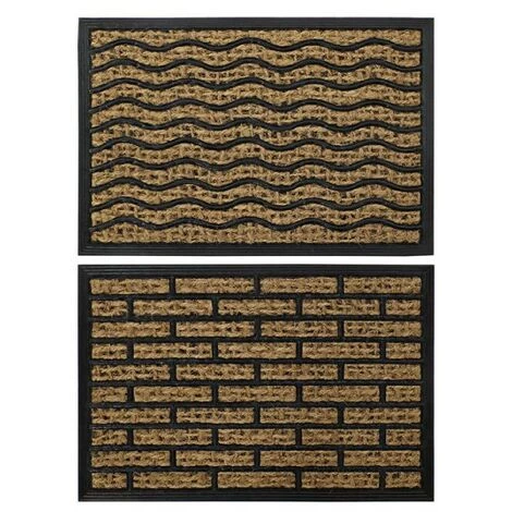 BRICOMARTEAU Paillasson DKD Home Decor Marron Noir Caoutchouc Fibre (2 Pcs) (60 X 40 X 0.2 Cm) 1 BRICOMARTEAU Paillasson DKD Home Decor Marron Noir Caoutchouc Fibre (2 Pcs) (60 X 40 X 0.2 Cm)
