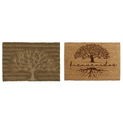 BRICOMARTEAU Paillasson DKD Home Decor Marron PVC Fibre Arbre (2 Pcs) (60 X 40 X 1.5 Cm) 1 BRICOMARTEAU Paillasson DKD Home Decor Marron PVC Fibre Arbre (2 Pcs) (60 X 40 X 1.5 Cm)