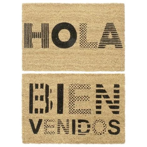 BRICOMARTEAU Paillasson DKD Home Decor Marron Noir PVC Fibre (2 Pcs) (60 X 40 X 1.5 Cm) 1 BRICOMARTEAU Paillasson DKD Home Decor Marron Noir PVC Fibre (2 Pcs) (60 X 40 X 1.5 Cm)