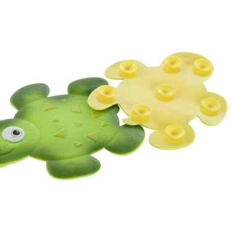 BRICOMARTEAU Tapis De Bain DKD Home Decor Jaune Vert PVC Tortue (2 Pcs) (11.5 X 1 X 10 Cm) 2 BRICOMARTEAU Tapis De Bain DKD Home Decor Jaune Vert PVC Tortue (2 Pcs) (11.5 X 1 X 10 Cm) – Image 2