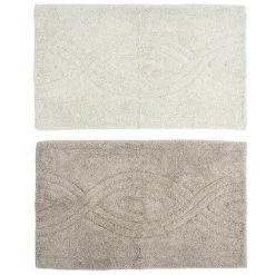 BRICOMARTEAU Tapis DKD Home Decor Marron Beige Coton (2 Pcs) (80 X 50 X 2 Cm)