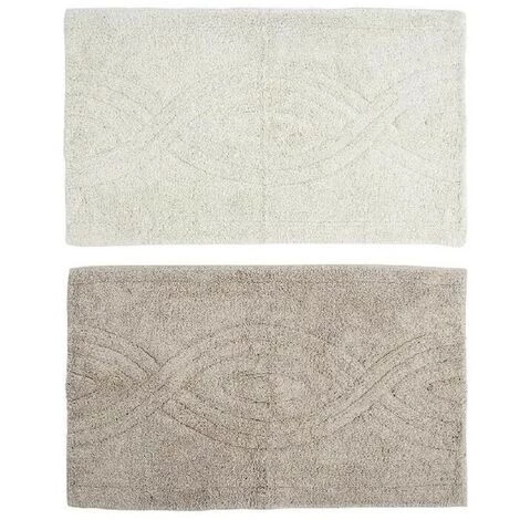BRICOMARTEAU Tapis DKD Home Decor Marron Beige Coton (2 Pcs) (80 X 50 X 2 Cm) 1 BRICOMARTEAU Tapis DKD Home Decor Marron Beige Coton (2 Pcs) (80 X 50 X 2 Cm)