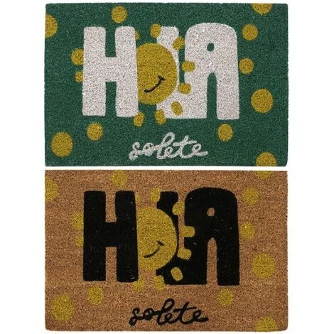 BRICOMARTEAU Paillasson DKD Home Decor Noir Marron Caoutchouc Blanc Vert 2 Unités Fibres De Coco (60 X 40 X 1,5 Cm) 1 BRICOMARTEAU Paillasson DKD Home Decor Noir Marron Caoutchouc Blanc Vert 2 Unités Fibres De Coco (60 X 40 X 1,5 Cm)