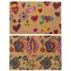 BRICOMARTEAU Paillasson DKD Home Decor Caoutchouc Multicouleur 2 Unités Fibres De Coco (60 X 40 X 1,5 Cm)
