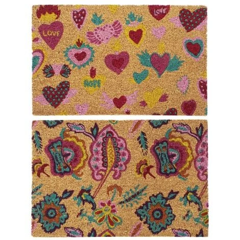 BRICOMARTEAU Paillasson DKD Home Decor Caoutchouc Multicouleur 2 Unités Fibres De Coco (60 X 40 X 1,5 Cm) 1 BRICOMARTEAU Paillasson DKD Home Decor Caoutchouc Multicouleur 2 Unités Fibres De Coco (60 X 40 X 1,5 Cm)