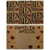 BRICOMARTEAU Paillasson DKD Home Decor Rouge Noir Marron Caoutchouc 2 Unités Urbaine Fibres De Coco (60 X 40 X 1,5 Cm)